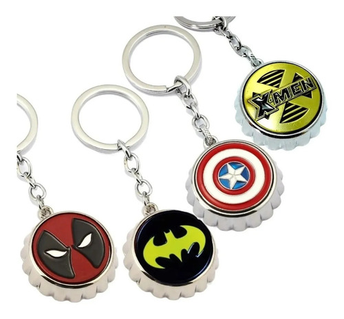 Llavero Metal Destapador Batman Deadpool Capitan America