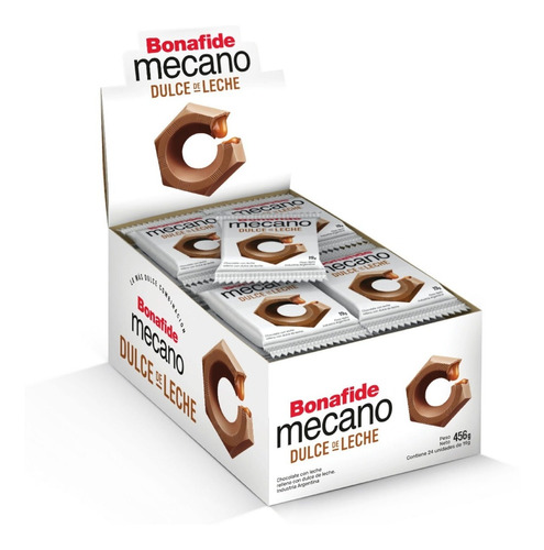 Mecano Tuerca Chocolate Relleno 19gr Pack X 24un Cioccolato