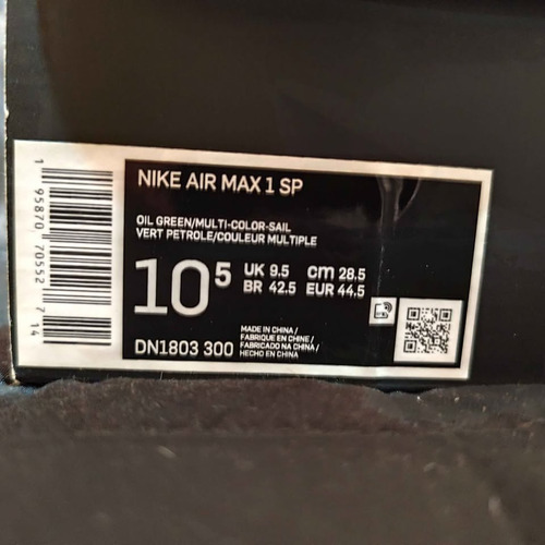 Nike Air Max 1 Concepts Mellow - 28.5 Mx (Usado)