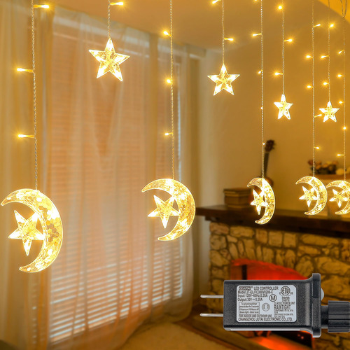 Luz Cortina Decorativa Ramadan Pie Led Para Exterior Gota