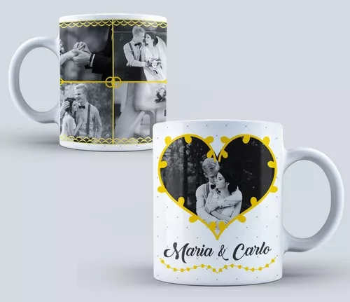 Taza Personalizada Moderna Nombre Y Frase Regalos 14 Febrero