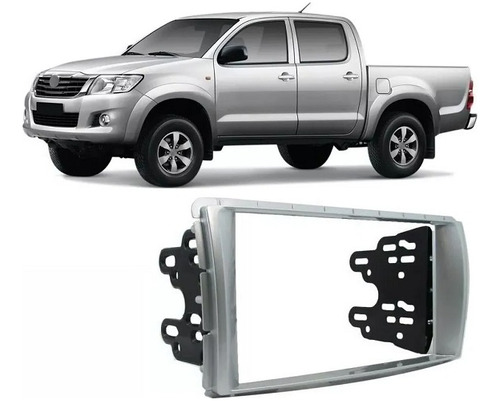 Moldura 2 Din Multimidia Hilux 12 A 15 Srv 12 Prata Chinesa