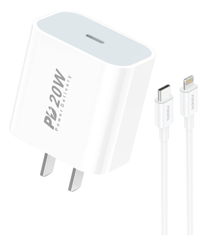 Cargador Tipo-c Pd20w Con Cable Lightning Carga Rapida