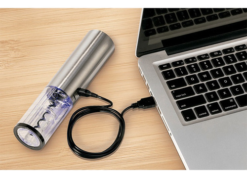 Abridor De Vinho A Bateria Usb Inox W10 Black And Decker