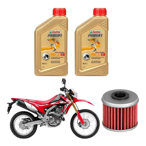 Kit Service Crf 250 450 Filtro Aceite + Cast Power Sia+