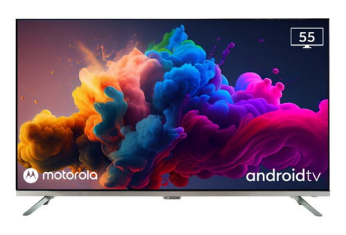 Imagen 1 de 9 de Smart Tv Motorola Android Tv 55 Uhd 4k Hdr + Comando De Voz
