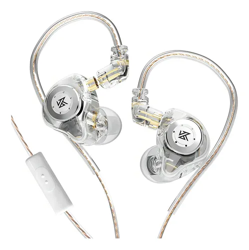 comprar Fone Ouvido In-ear Kz Edx Pro Com Mic Plug 3.5mm Cristal