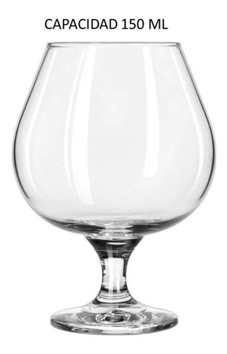 Imagen 2 de 4 de Copas De Vidrio Para Cognac O Brandy 150 Ml Libbey 8 Piezas