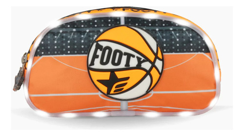 Cartuchera Doble Cierre Basket Jump Con Luz Led Footy Color Naranja