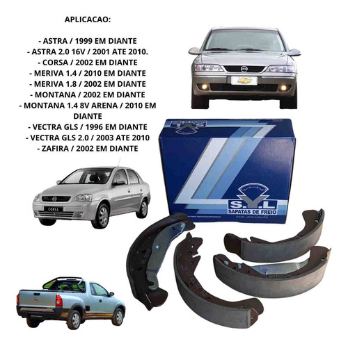 Sapata Freio Lona Astra Montana Meriva Vectra 1997 A 2010