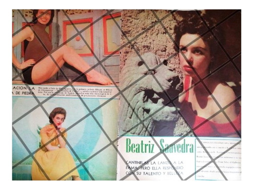 Afiche Retro. La Actriz Beatriz Saavedra 1956