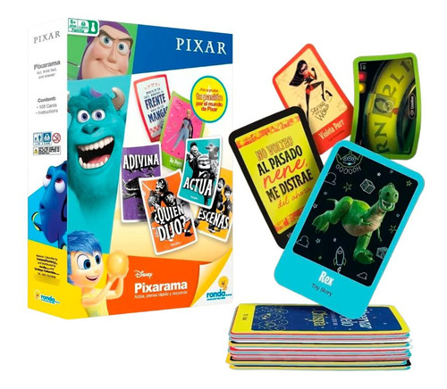 Juego Pixarama Ronda Disney Pixar Incluye 108 Tarjetas