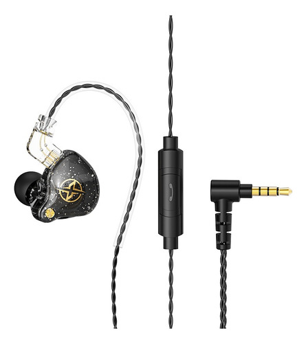 Audifonos In-ear Alambricos Auriculares Con Micrófono Color Negro