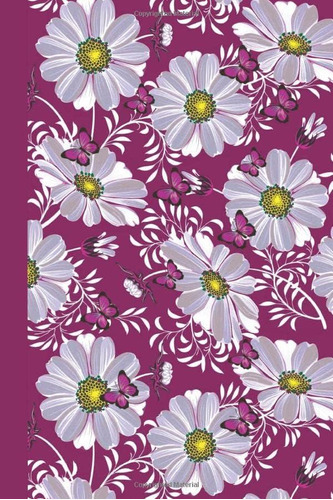 Libro: Sketchbook: Floral With Butterflies (pink) 6x9 - Blan