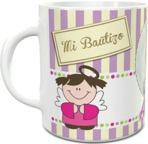 Taza personalizada de bautizo, a elegir entre 10 modelos