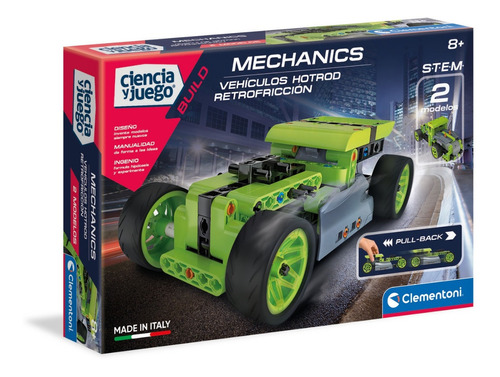 Auto De Carreras Para Armar Verde Mecanica Coche Clementoni