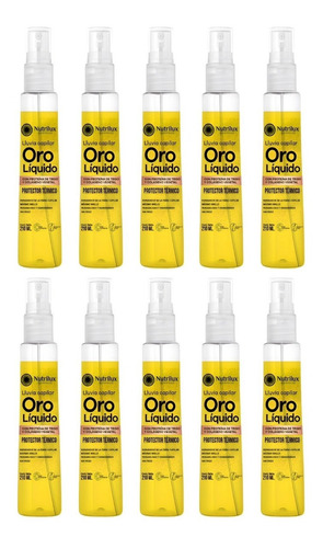 10 Oro Liquidos X 220ml Protector Termico Brillo Extremo