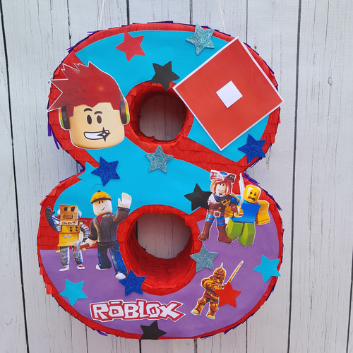 Piñata Artesanal Número 8 Roblox