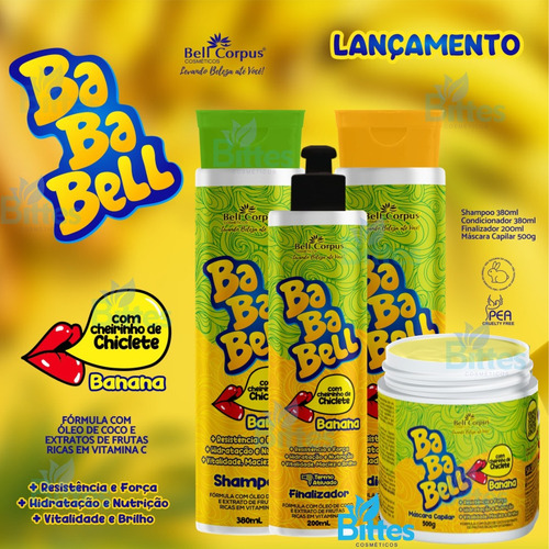 Kit Bababell Banana Bell Corpus Nutrição Maciez E Hidratação