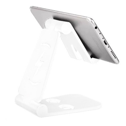 Soporte Universal Plegable Antiderrapante Tablet Celular Color Blanco