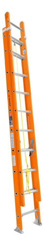Escalera Extensible 20pasos Fibra Vidrio 175kg Truper 100228 Color Naranja