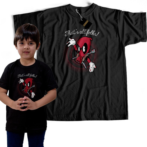 Remera De Chicos/as Deadpool  Del Niño/niña