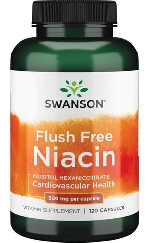 Niacina Niacin Flush Free 500mg 120cap Swanson Sabor Sin sabor