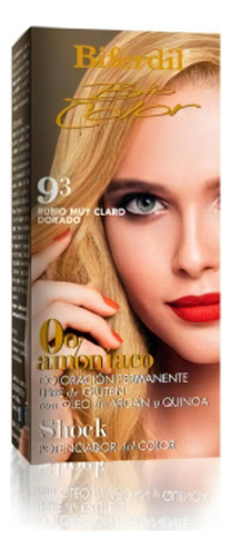 Tintura Biferdil Biocolor 0% Amoniaco Libre De Gluten Nº9.3 Tono Nº9.3 Rubio Muy Claro Dorado