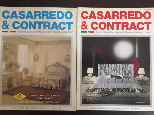 Lote 2 Revistas # 1 Y 2. Casarredo & Contract. En Italiano