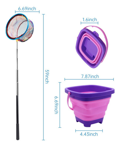 Red De Pesca Con Mango Red De Pesca De 2 Piezas Con Juego D