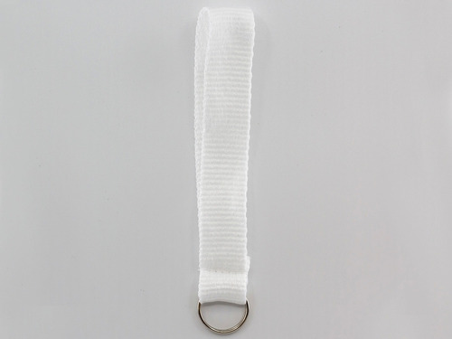 Imagen 3 de 8 de Cintas Llavero Colgante 30cm Blancas Para Sublimar Alta Calidad Con Argolla X 100u