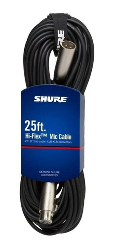 Cable Para Micrófono Shure C25j Xlr-xlr De 7.5m Cromado