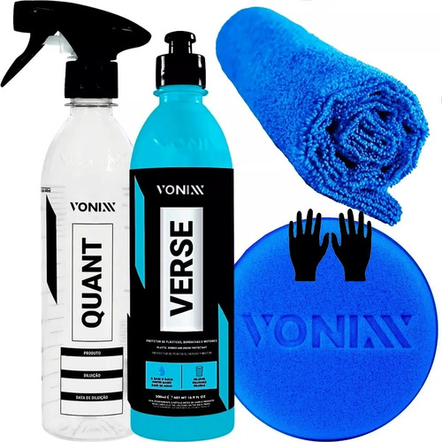 Kit Verse Vonixx Protetor Plásticos Borrachas Motores 500ml