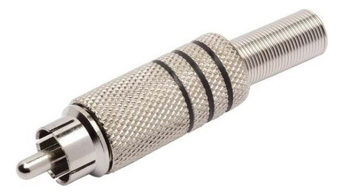 Kit C/24 Plug Rca Macho Metálico Conector Rca. São 12 Pares!