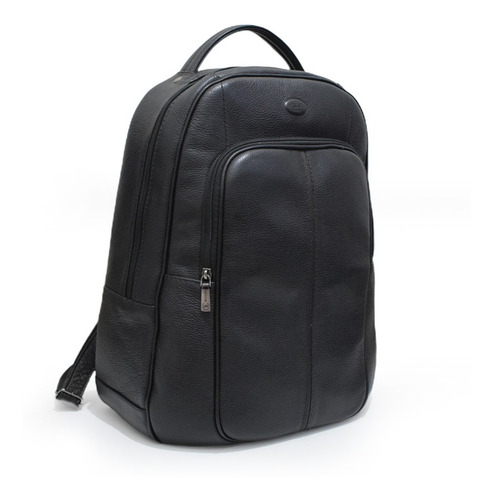 Mochila Em Couro | P/ Notebook E Tablet | Bennesh 7102 Preto