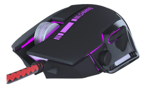 Mouse Gamer Combative 8 Botones 7200dpi Rgb Negro