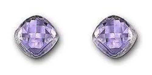 comprar Zarcillos De Cristal Marca Swarovski Original Morados