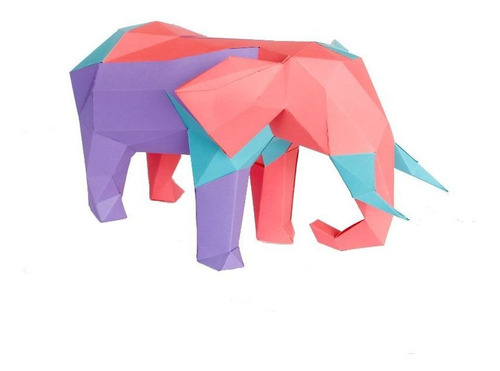 Rompecabezas 3d Elefante Mesa Papercraft Animal Decoración 