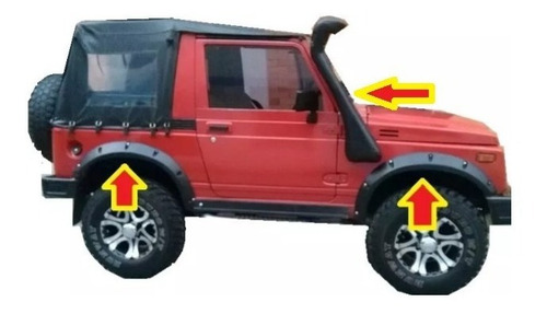 Imagen 6 de 7 de Kit Ampliaciones Y Snorkel Suzuki Sj410 - 413 Accesorios