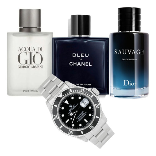 Kit Perfumes 1.1 (x3 Acqua Di Gio 100 Ml + Bleu Chanel 100 M