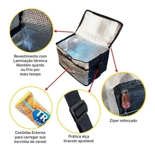Bolsa Lancheira Térmica Yepp 15 Litros Sacola Transversal