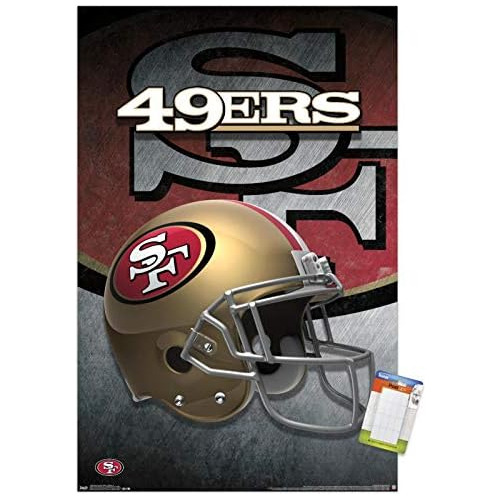 Póster De Pared Del Casco De San Francisco 49ers De Nf...