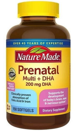 Multi Vitamina Prenatal Dha X 150 Cap - Unidad a $4