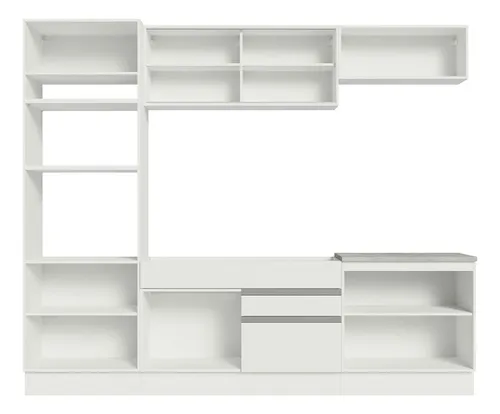 Cocina Integral Glamy 2.70m Blanco 10
