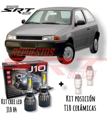 Kit Lamparas Cree Led Alta Y Baja + Posicion Led Vw Gol Ab9