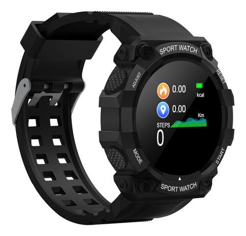 Reloj inteligente Smartwatch 2022 Fd68 Sport, color de la carcasa: negro, color de la correa: negro, color del bisel: plateado