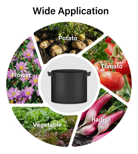 Macetas Para Cultivo De Plantas Healsmart Tomoato De 7 Galon