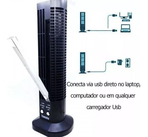 Ventilador Abajur Torre Vertical Usb Mesa Computador