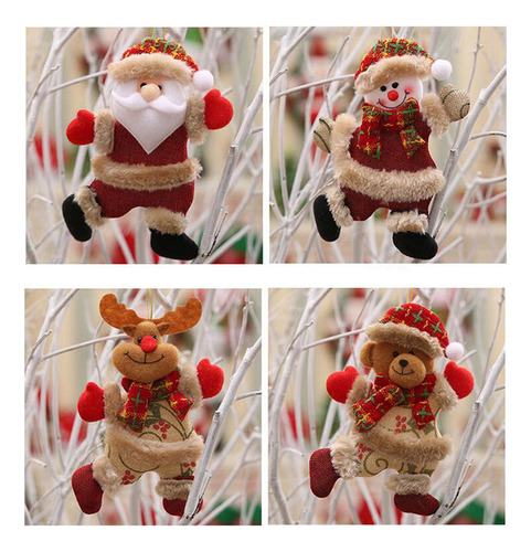 34* Peluche Para Colgar En El Árbol De Navidad, 18 X 13 Cm