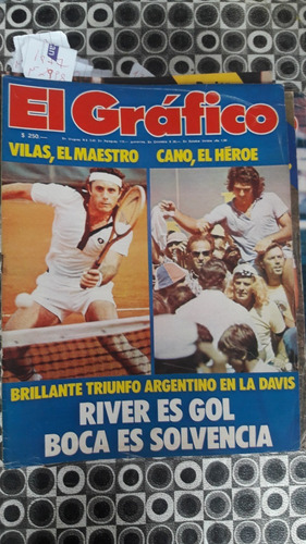 El Grafico 2998 22/3/1977 Vilas Maestro Cano Heroe River 